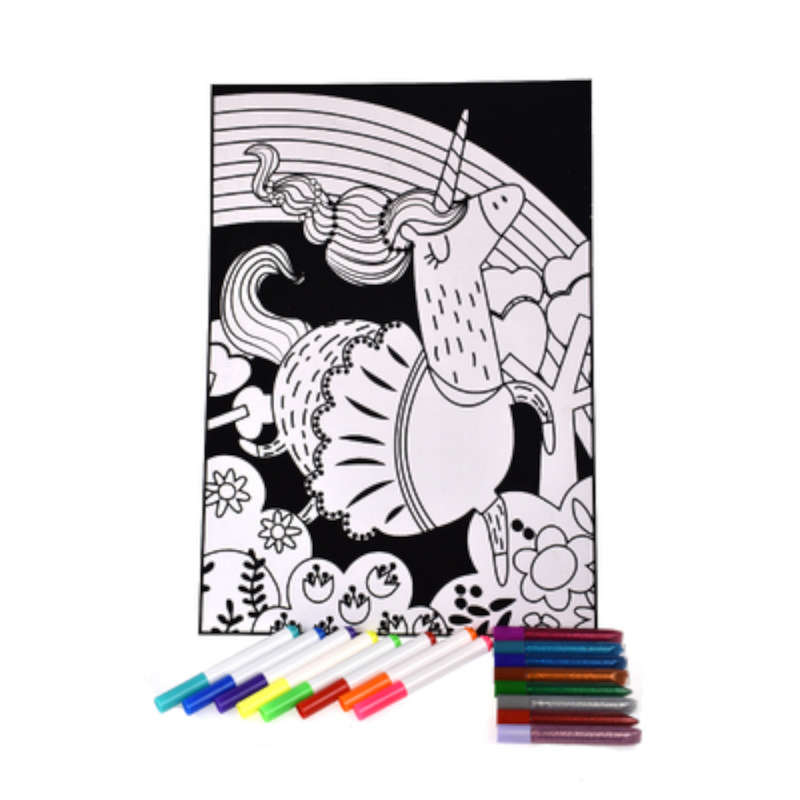 TookyToy - Velvet Colouring Kit - Unicorn