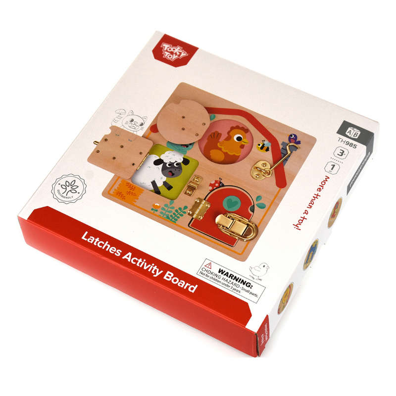 TookyToy - Wooden Latches Activity Board