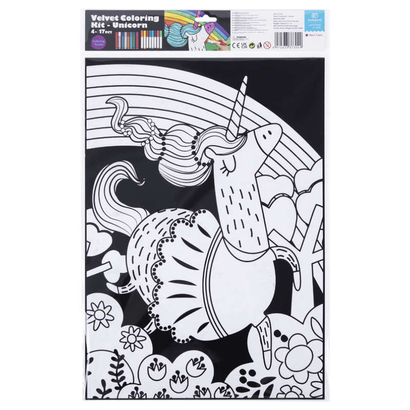 TookyToy - Velvet Colouring Kit - Unicorn