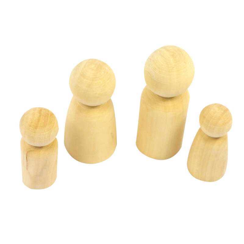 Anthony Peters - Wood People - Family - 2.5 x 6/7/8/9 cm - 8pcs