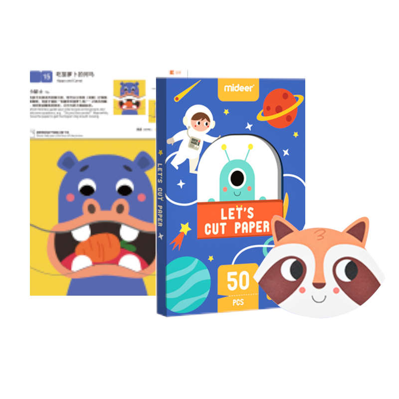 Mideer - Beginner Level Let's Cut Paper Arts & Crafts Set