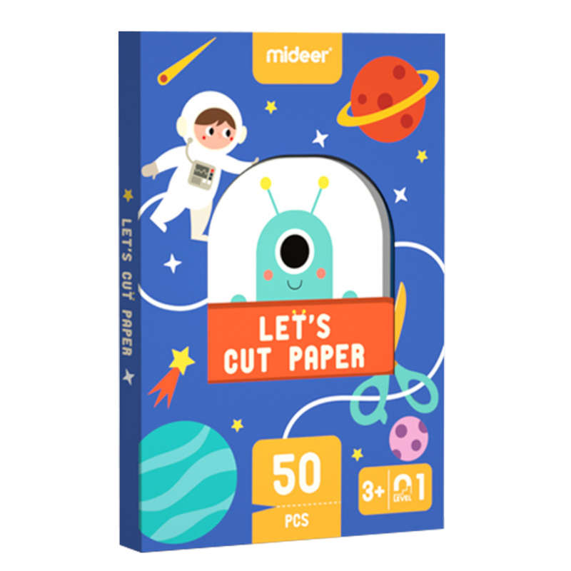Mideer - Beginner Level Let's Cut Paper Arts & Crafts Set