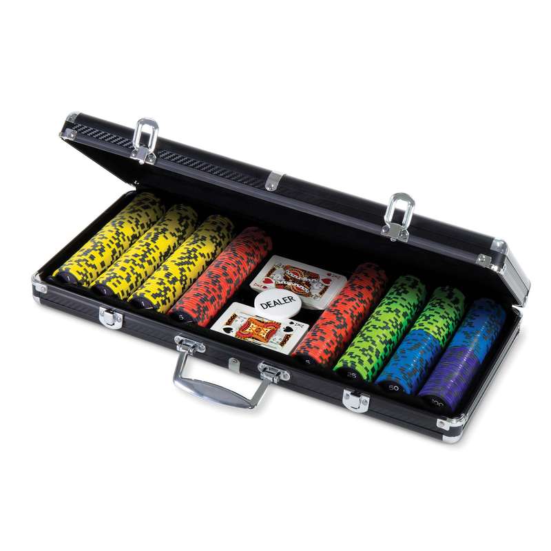 Ambassador - ProPoker Poker Carbon Fibre Chips In Aluminum Case - 400pcs 11.5g