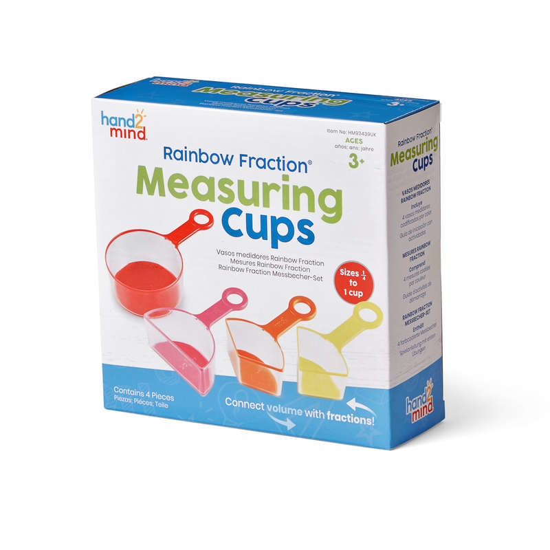 Greenbean Mathematics - Rainbow Fraction® Measuring Cups - Set of 4