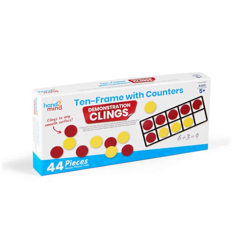 Greenbean Mathematics - Ten Frames With Counters Demonstration Clings: 44 Pieces
