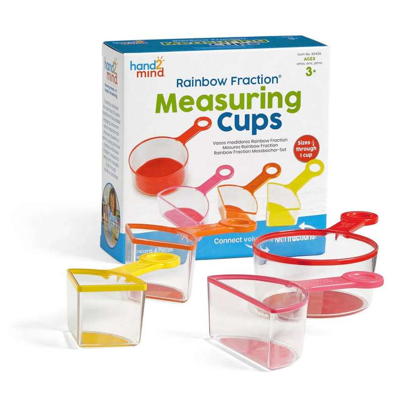Greenbean Mathematics - Rainbow Fraction® Measuring Cups - Set of 4