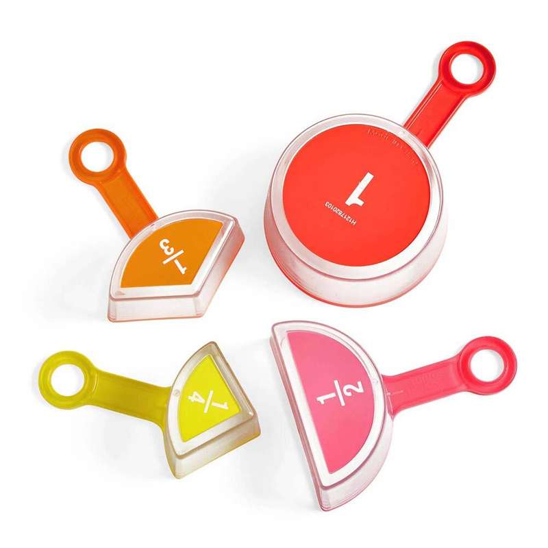 Greenbean Mathematics - Rainbow Fraction® Measuring Cups - Set of 4