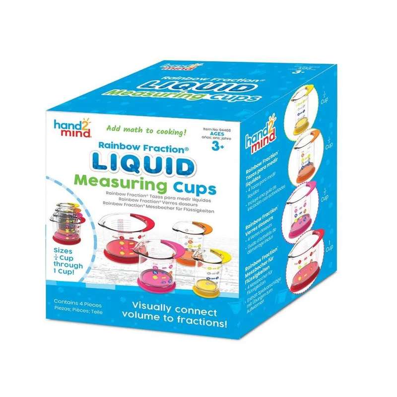 Greenbean Mathematics - Rainbow Fraction® Liquid Measuring Cups