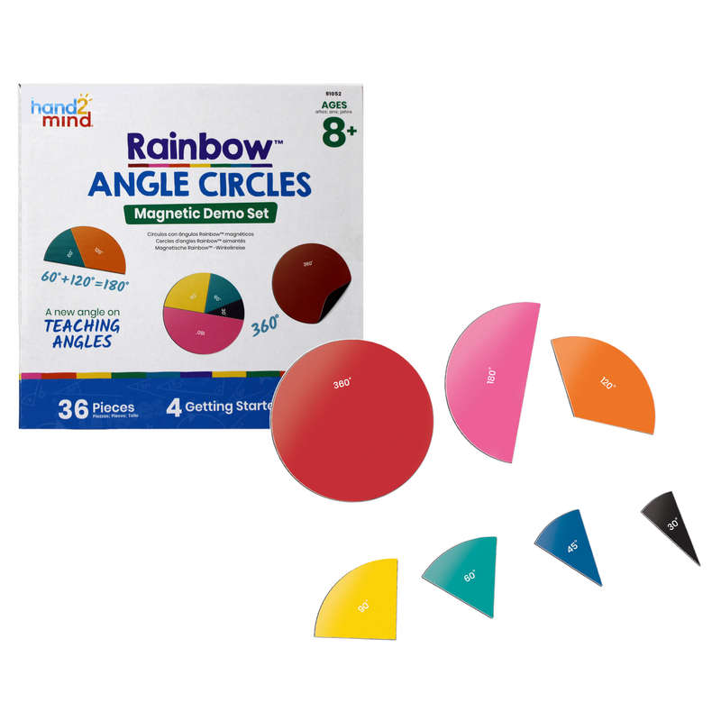 Greenbean Mathematics - Rainbow Angle Circles - Magnetic Demo Set