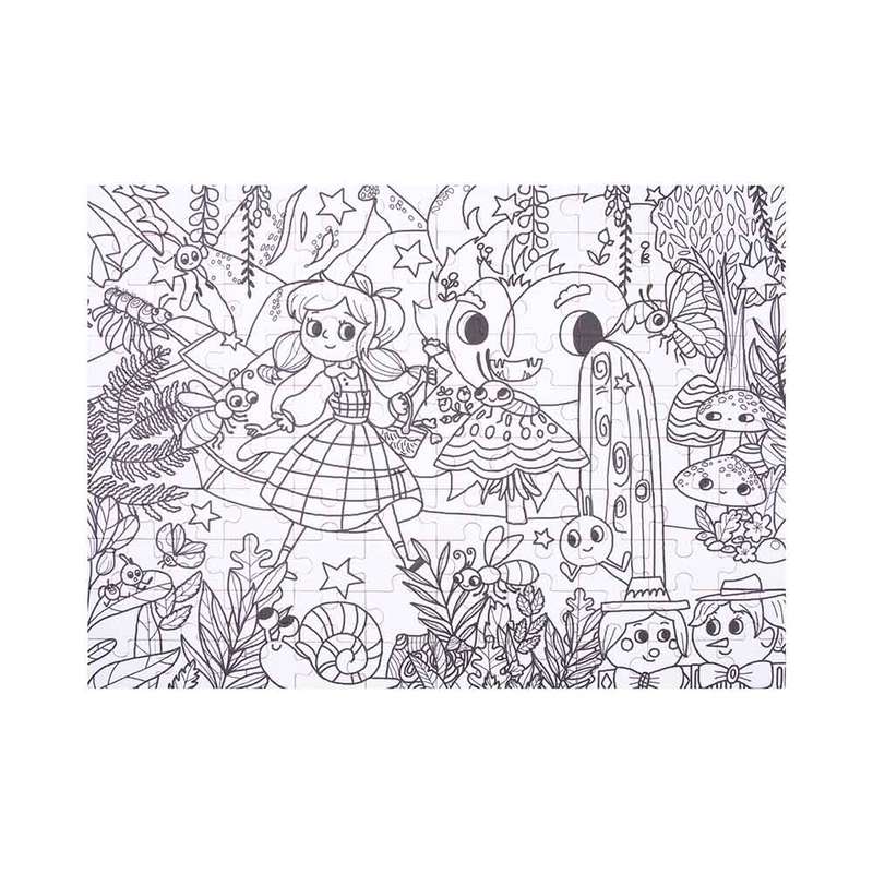 TookyToy - Colouring Puzzle - Secret Garden - 100pcs
