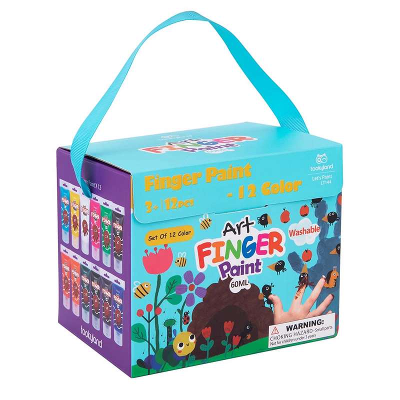 TookyToy - Finger Paint - 12 Colors - 60ml