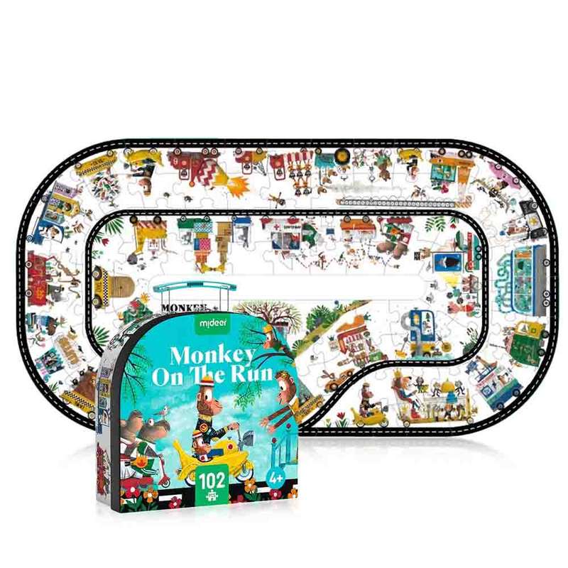 Mideer - Monkey on the Run Puzzle Box: 102 Pieces