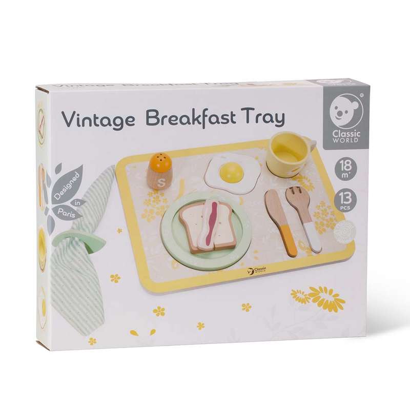 Classic World - Pretend & Play - Vintage Breakfast Tray
