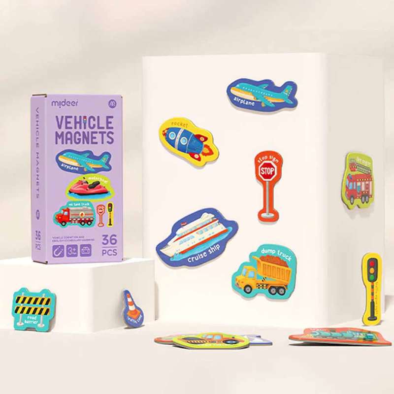Mideer - Vehicle Magnet Set - 36pcs
