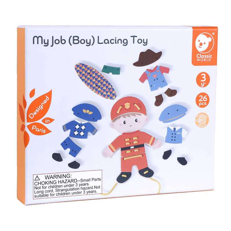 Classic World - My Job Lacing Toy - Boy