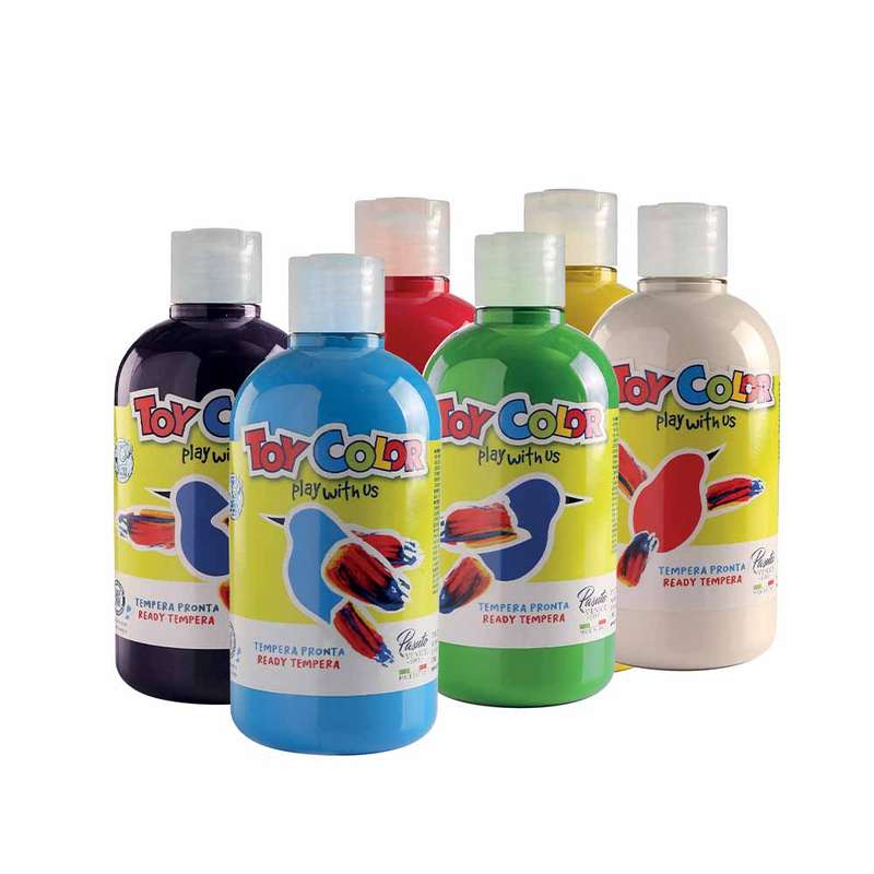 Toy Color - Colourbox 6 Bottles Superwashable Tempera - 500 ml