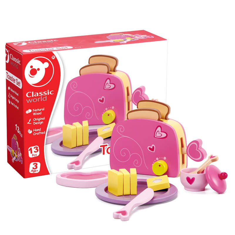 Classic World - Pretend & Play - Toaster Toy Set - 13pcs