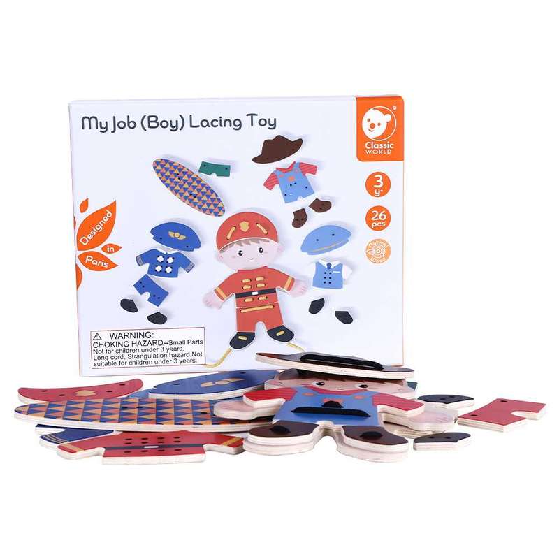 Classic World - My Job Lacing Toy - Boy