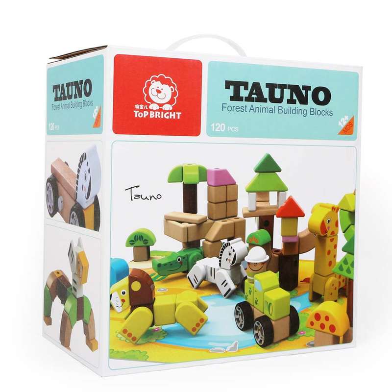 TopBright - Forest Animal Building Blocks - 120 Blocks