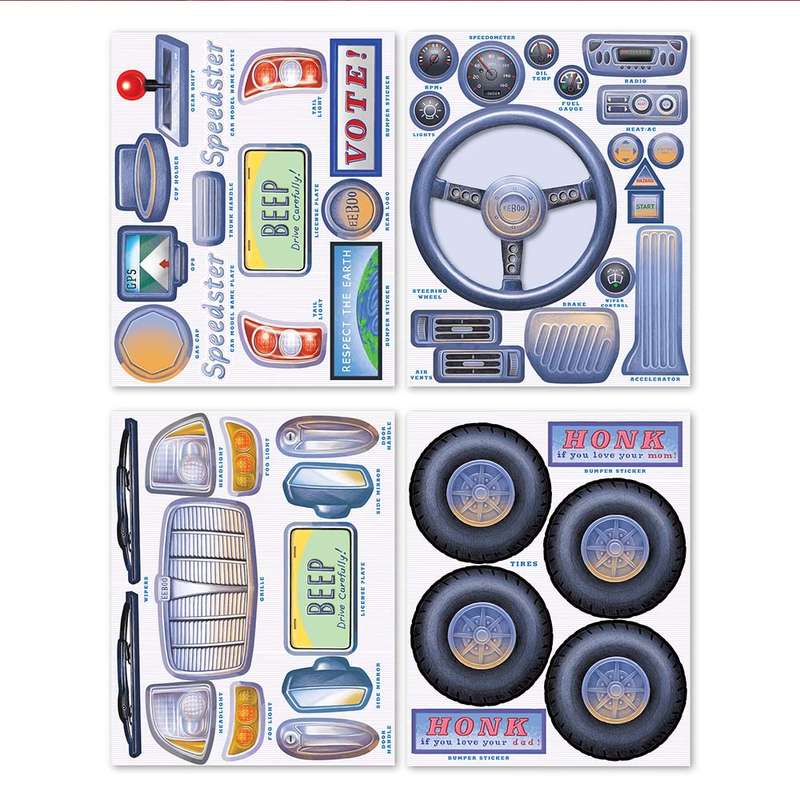 eeBoo - Car Pretend Play Stickers