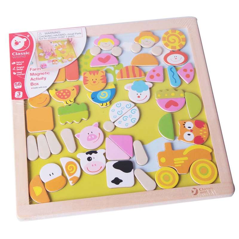 Classic World - Farm Magnetic Activity Box - 50pcs