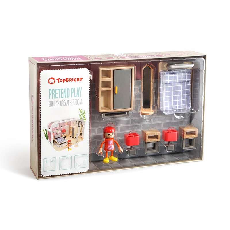 TopBright - Pretend Play Sheila's Dream Bedroom Mini Dollhouse