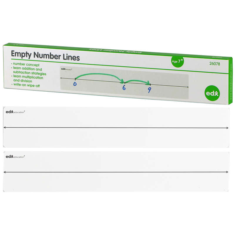 EDX Education - Number Lines - Write & Wipe - Empty - Student - 15pcs