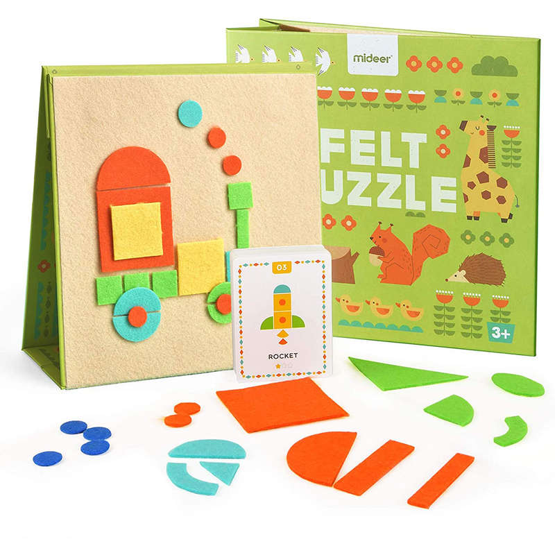Mideer - Geometric Felt Puzzle - 157pcs