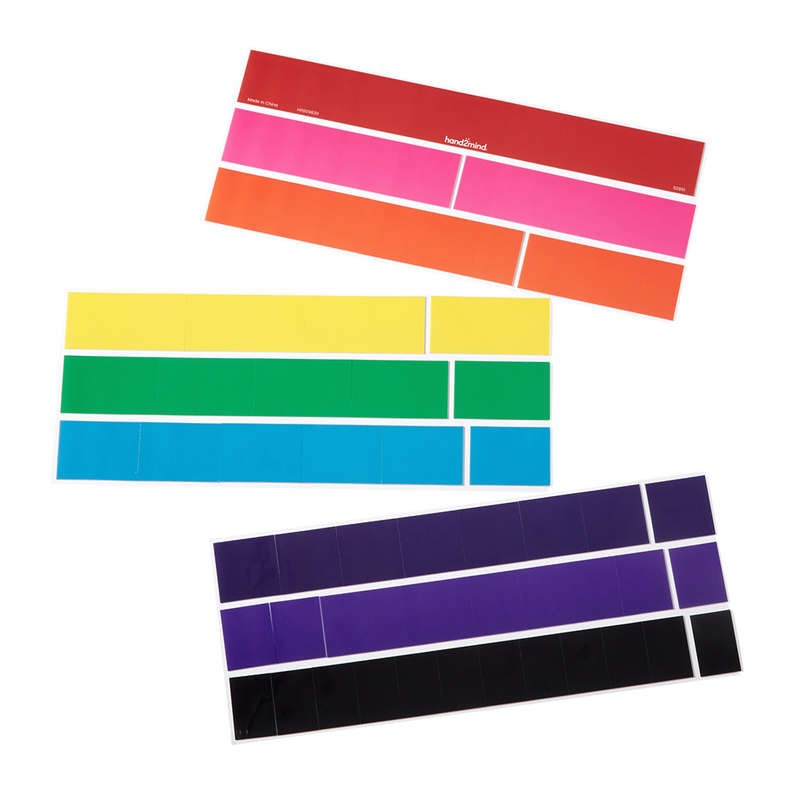 Greenbean Mathematics - Rainbow Fraction® Tiles Demonstration Clings: 51 Pieces