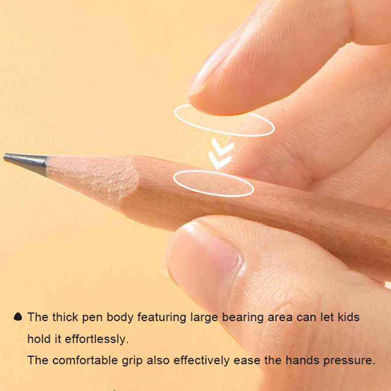 Mideer - Thick Triangular HB Pencils: 30 Pieces