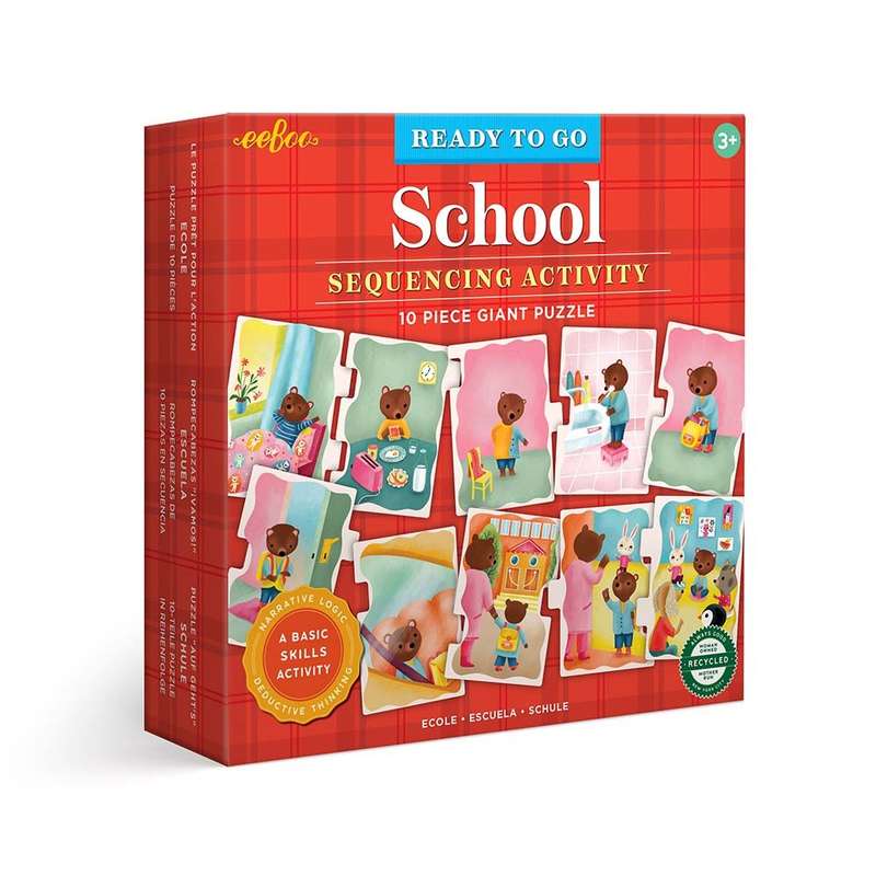 eeBoo - Ready to Go 10 Piece Giant Puzzle - School