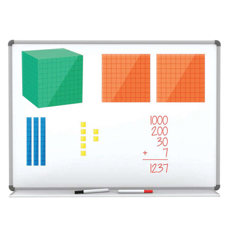 Greenbean Mathematics - Base Ten Blocks Demonstration Clings: 112 Pieces