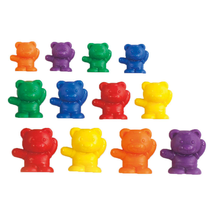 EDX Education - Counters - Bears Weighted 6 Colours - 96Pc Polybag