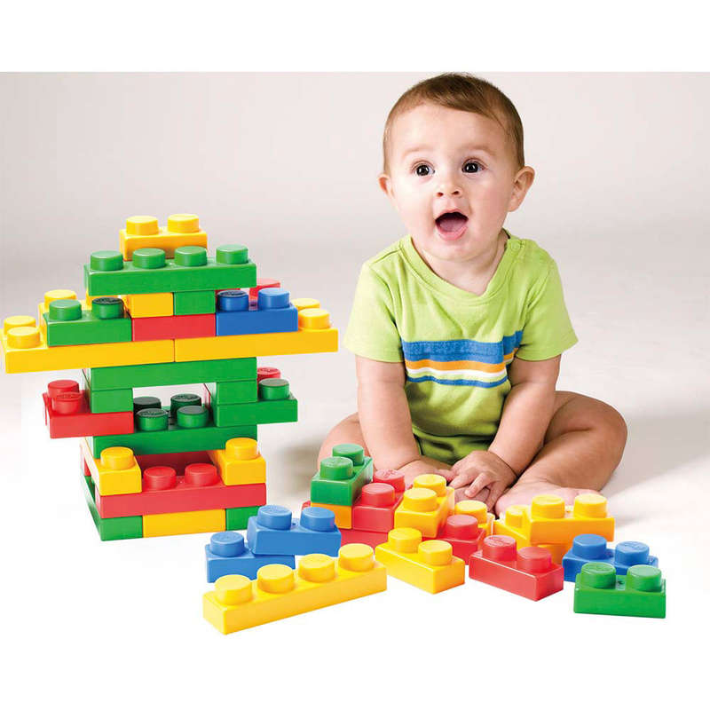 Create By Greenbean - Jumbo Soft Blocks - Mixed - 60pcs - Box