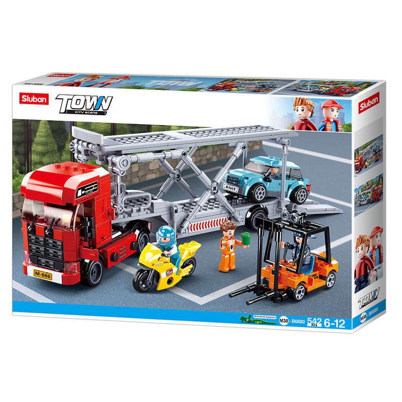 Sluban - Town - Car Transporter - 542pcs