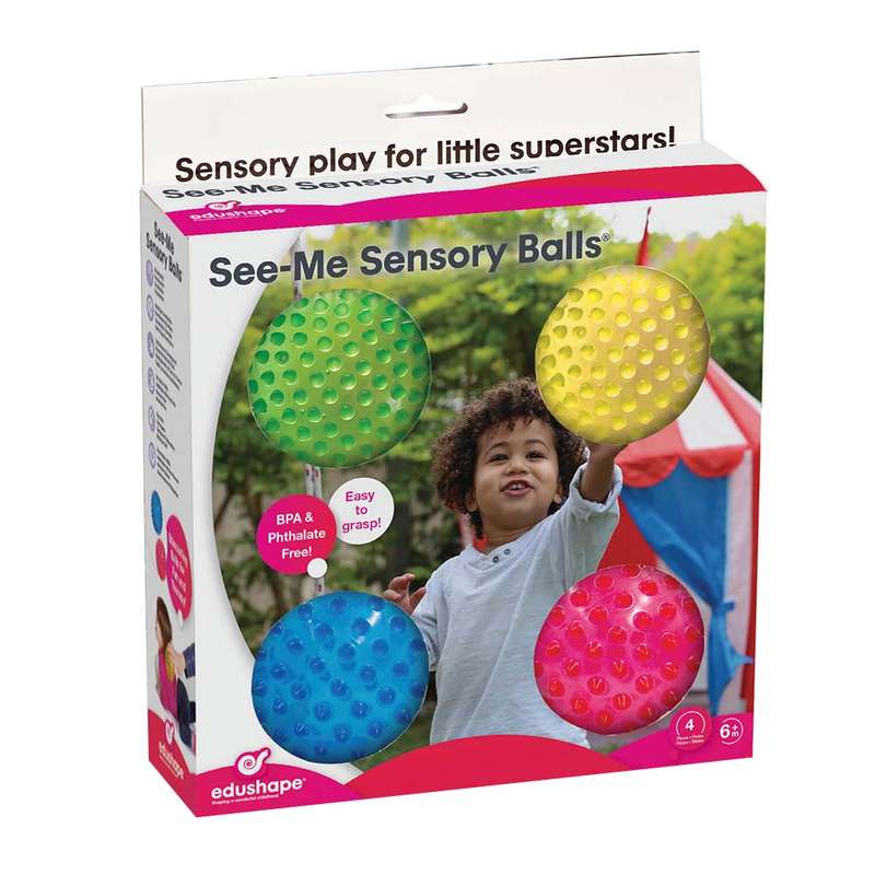 edushape - Sensory See Me Balls (10cm) - Set of 4