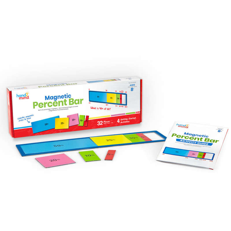 Greenbean Mathematics - Magnetic Percent Bar: 32 Piece Demonstration Set