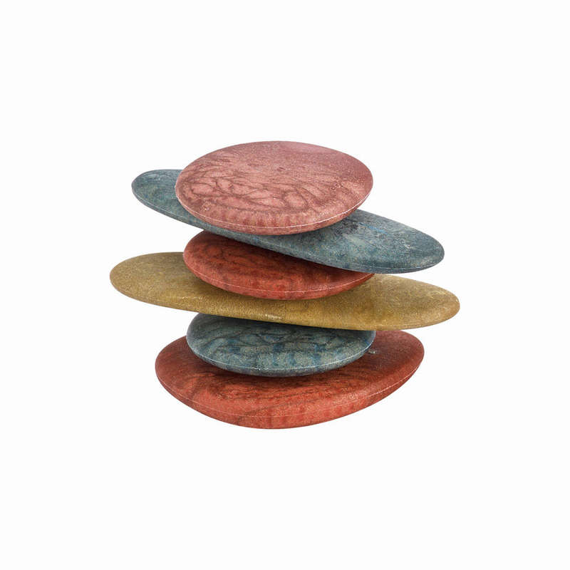 EDX Education - Junior Rainbow Pebbles - Eco Friendly FPC Material - 3 Shapes - 6 Colours - 8 Dou...