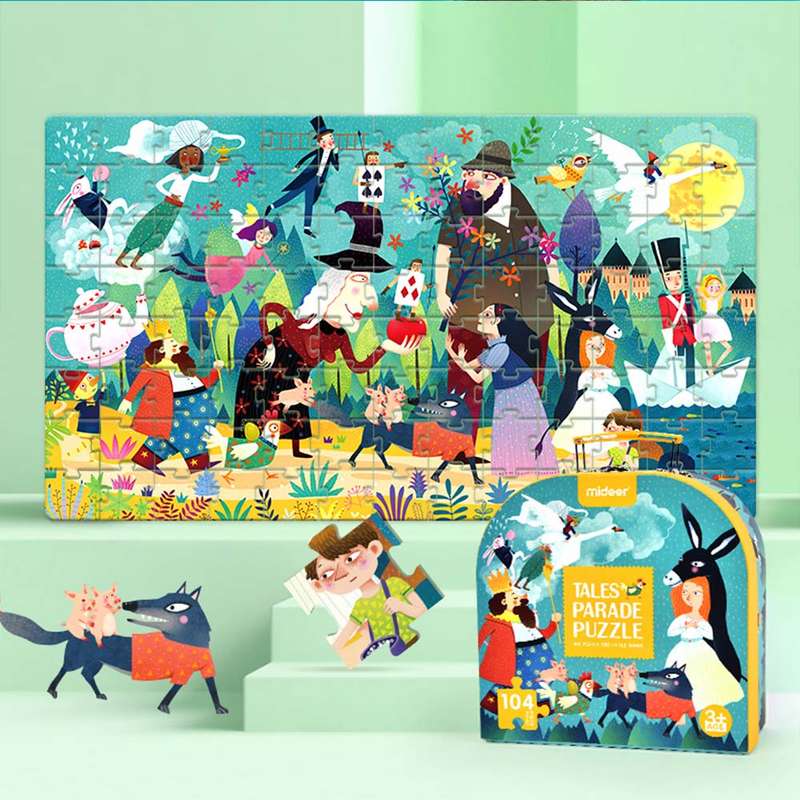 Mideer - Gift Box Puzzle - Tales Prade - 104pcs