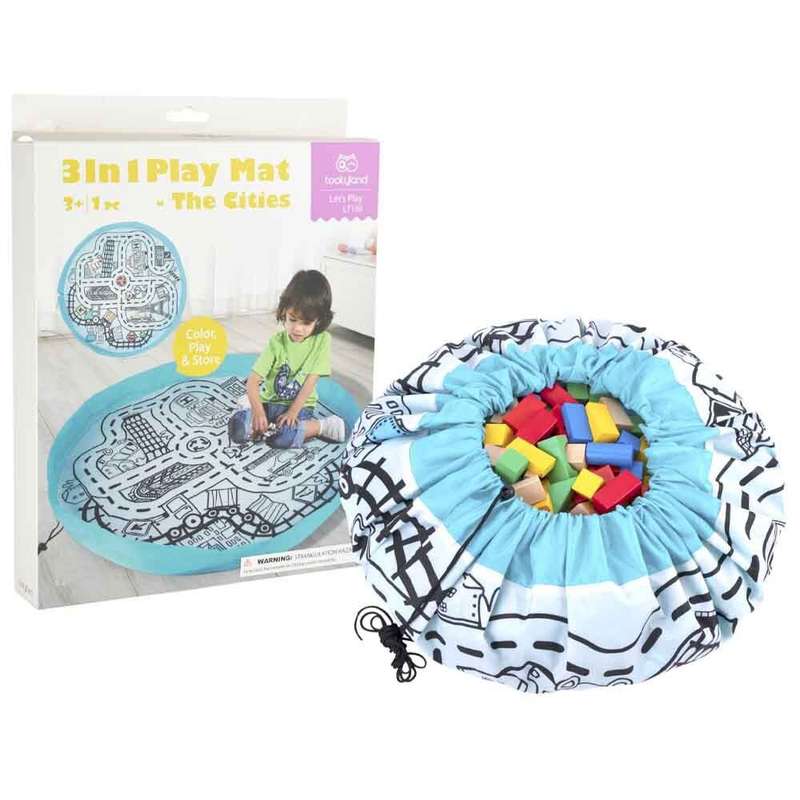 TookyToy - 3 In 1 Play Mat - The Cities