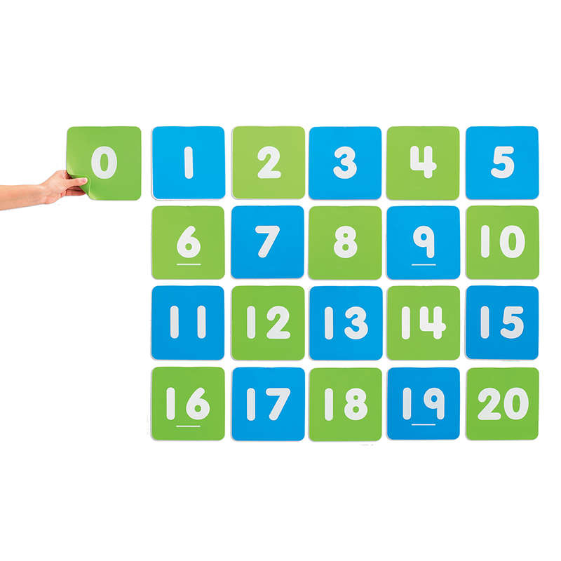EDX Education - Number Pads 1-20 20cm x 20cm 21pcs 2 Colours