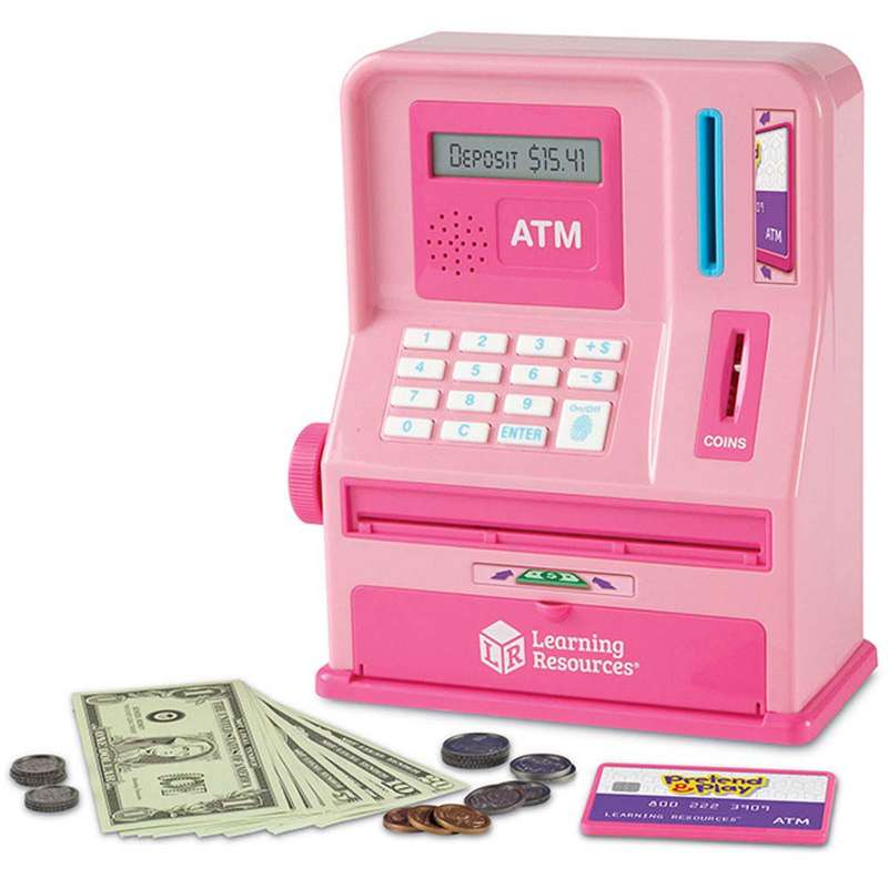 Learning Resources - Pretend & Play® - Teaching Teaching ATM Bank - Pink