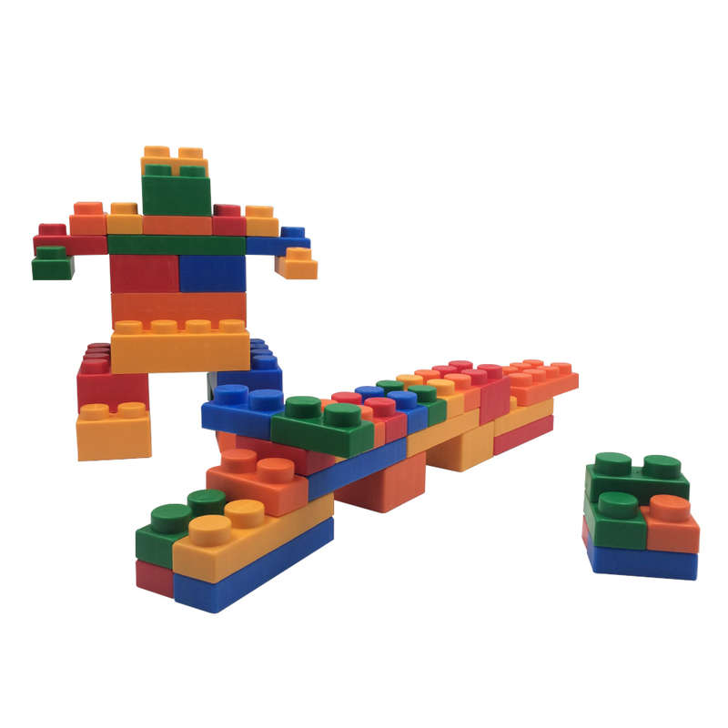 Create By Greenbean - Jumbo Soft Blocks - Basic - 60pcs - Eco Box