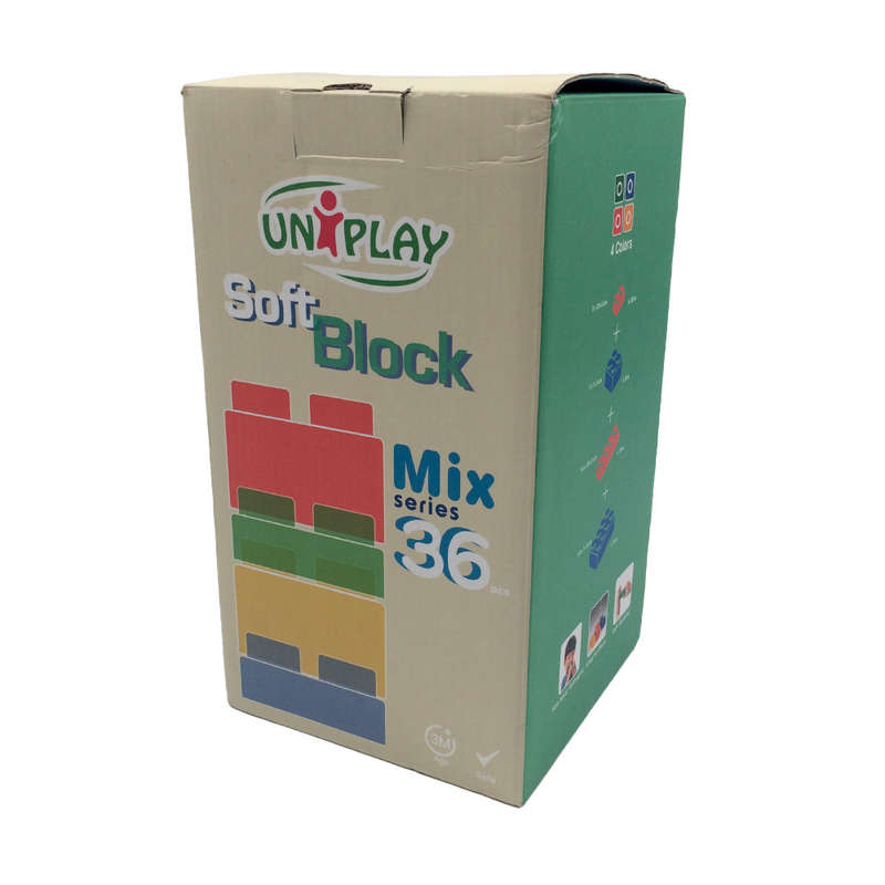 Create By Greenbean - Jumbo Soft Blocks - Mixed - 36pcs - Box