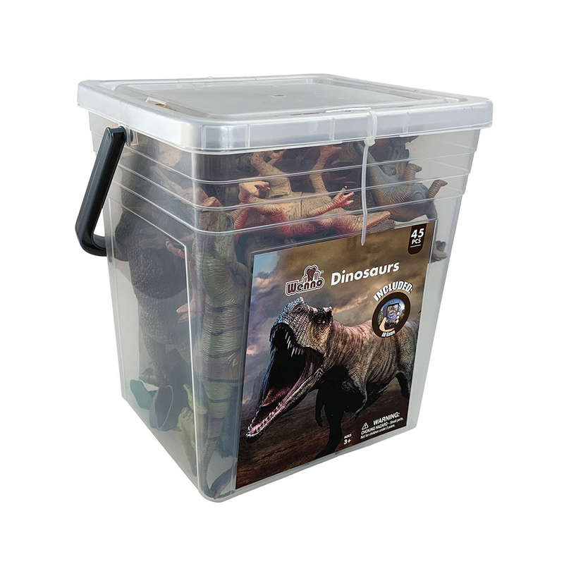 Planet Greenbean - Dinosaur Playset - 45pcs in Bucket