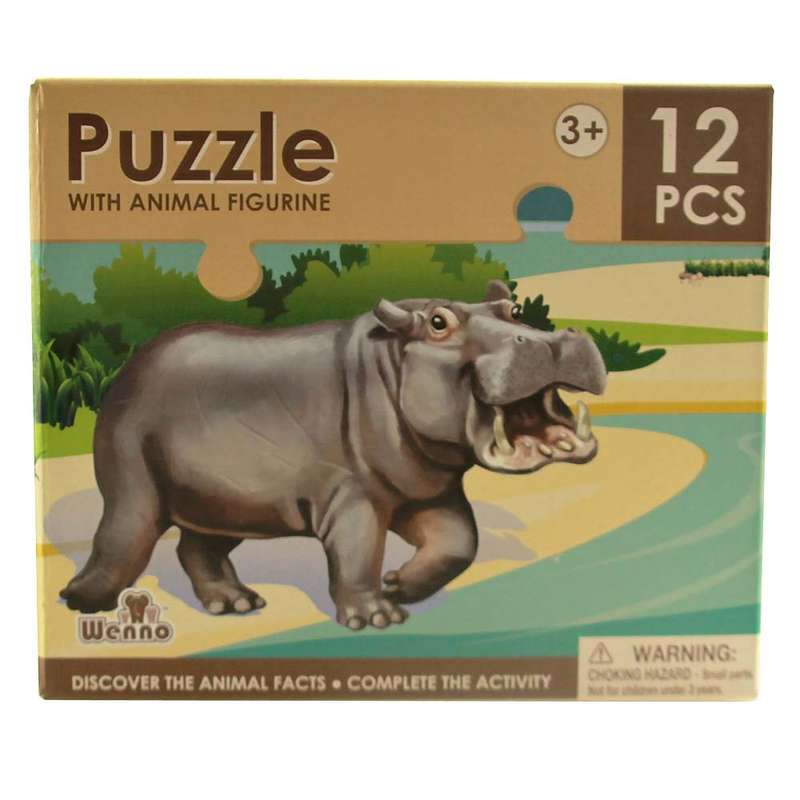 National Geographic - Puzzle - Hippo - 12pcs with Toy