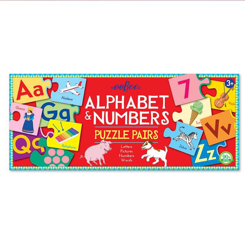 eeBoo - Alphabet & Numbers Puzzle Pairs