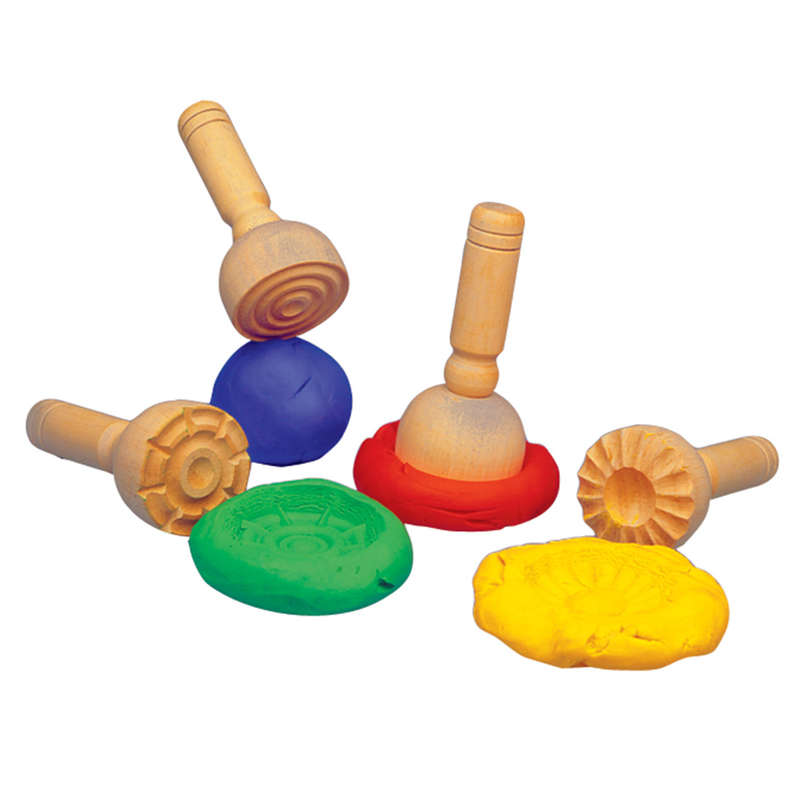 EDX Education - Dough Stamp Set Wood 4pc