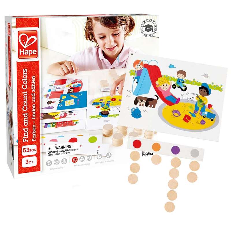 Hape - Home Education - Find and Count Colours - 53pcs