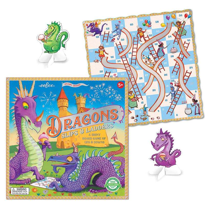 eeBoo - Dragons Slips and Ladders Board Game
